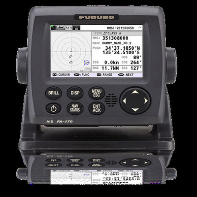جودة FURUNO FA170 Class A AIS Transponder Clear 4.3 بوصة شاشة ملونة نظام الاستغاثة والسلامة البحرية العالمية مصنع